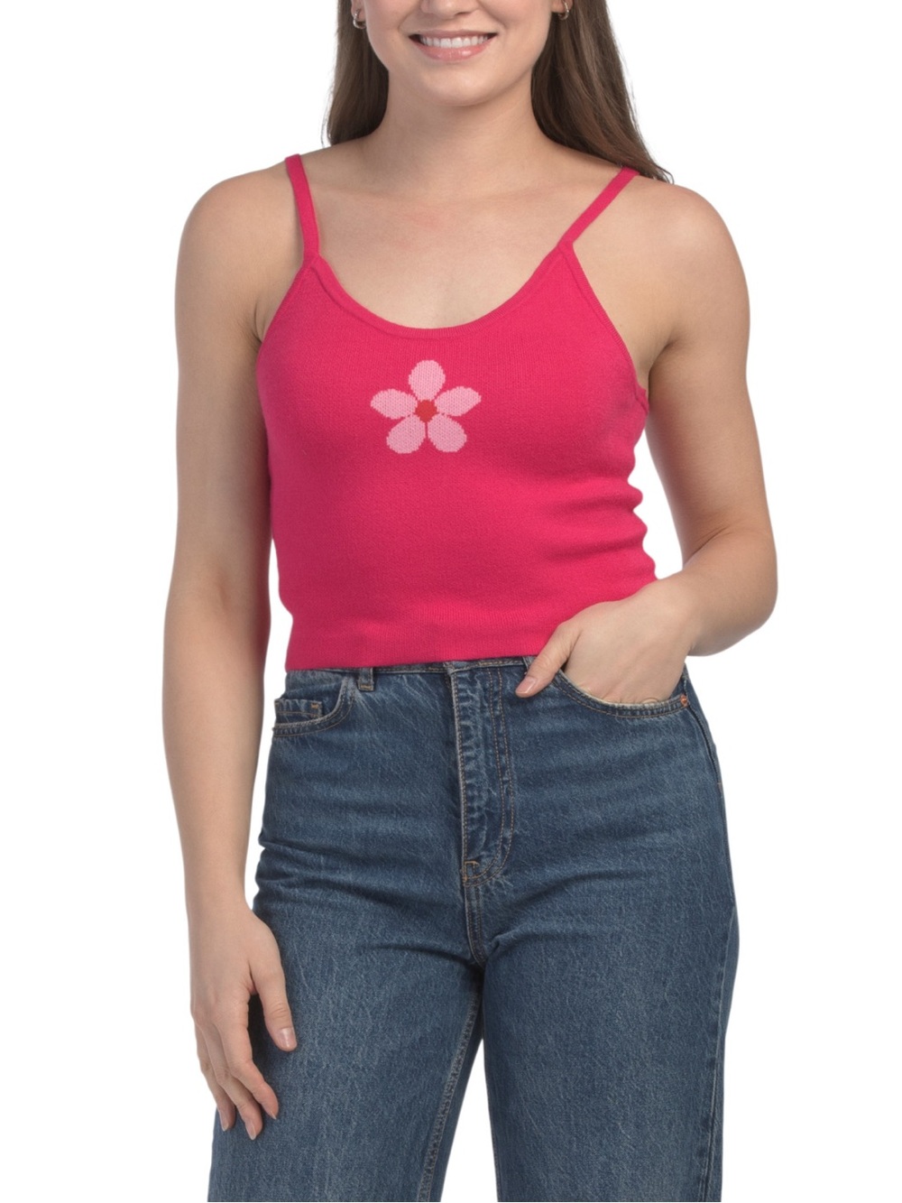 SUGAR LIPS Flower Knit Tank